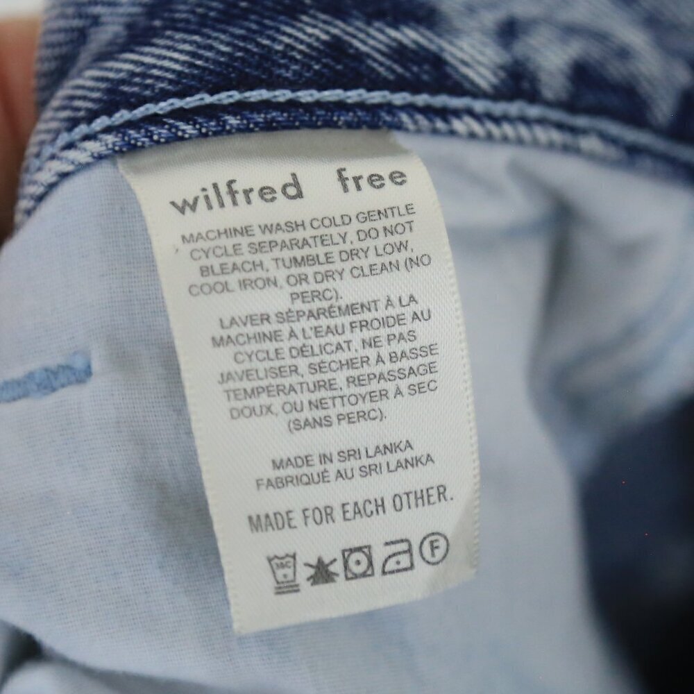 Aritzia Wilfred Free Dad Cotton Acid Light Wash Blue Denim Jeans Size 6 - Picture 4 of 7